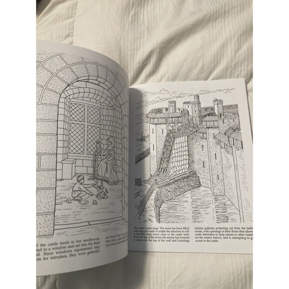 Medival Castles Dover History Adult Color Book - Picture 4 of 5